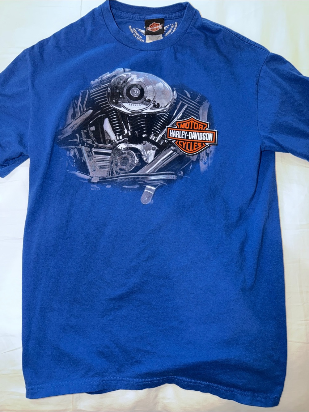 Harley-Davidson Blue Kids' Motorcycle Graphic Tee